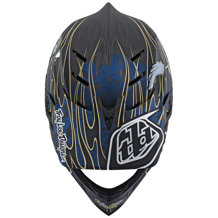 Troy Lee Designs D4 Carbon Limited Edition Bike Helmet Eyeball Blue