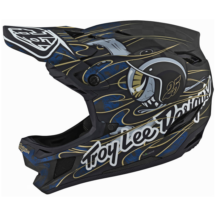 Troy Lee Designs D4 Carbon Limited Edition Bike Helmet Eyeball Blue