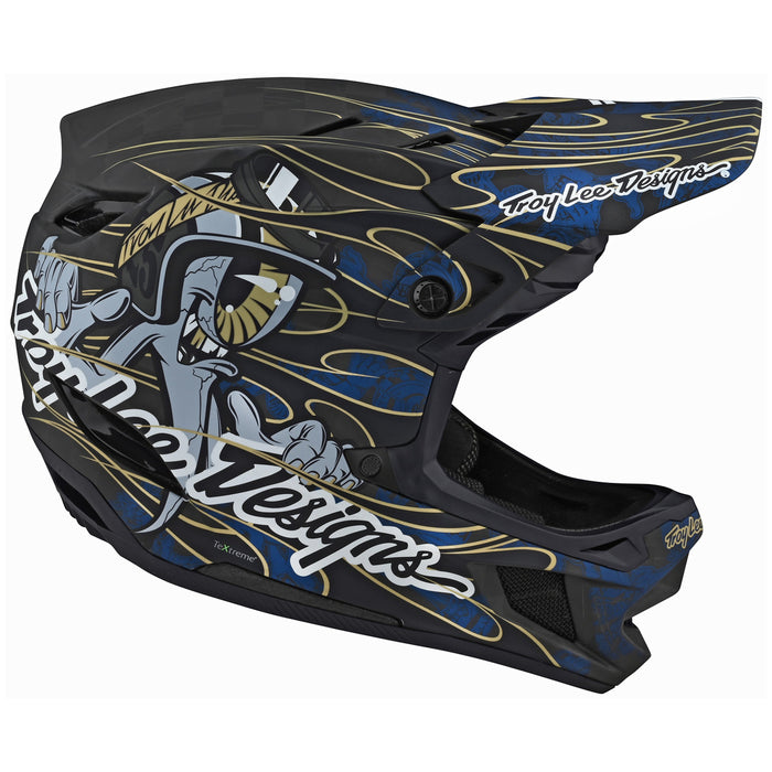 Troy Lee Designs D4 Carbon Limited Edition Bike Helmet Eyeball Blue