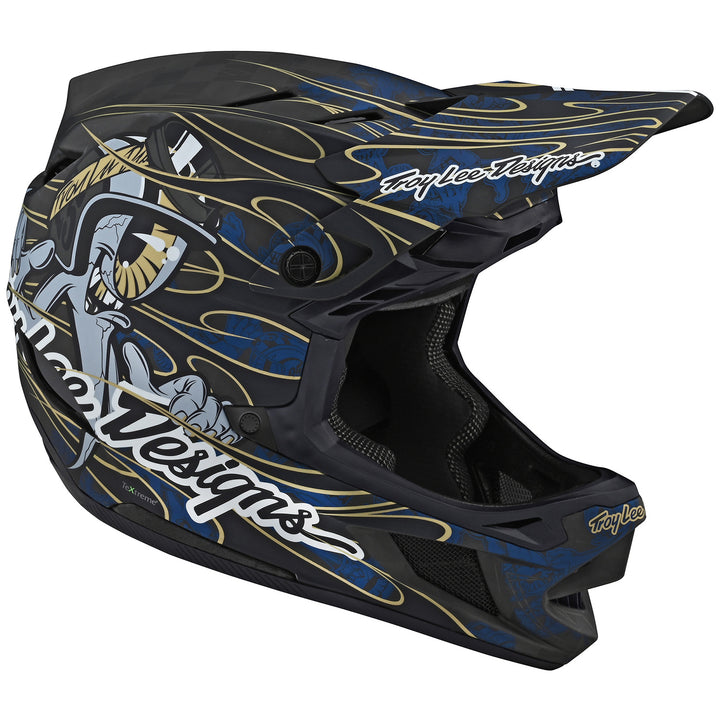 Troy Lee Designs D4 Carbon Limited Edition Bike Helmet Eyeball Blue