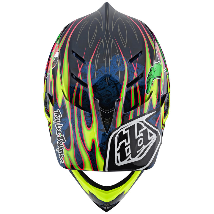 Troy Lee Designs D4 Composite Limited Edition Bike Helmet Eyeball Flo Yellow