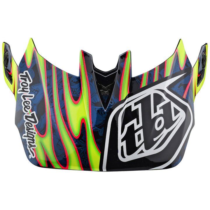 Troy Lee Designs D4 Composite Limited Edition Bike Helmet Eyeball Flo Yellow