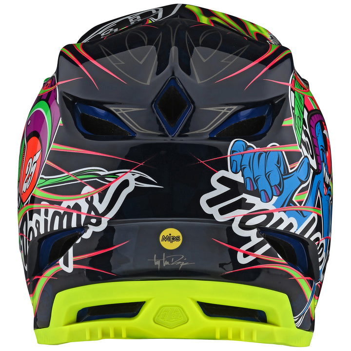 Troy Lee Designs D4 Composite Limited Edition Bike Helmet Eyeball Flo Yellow