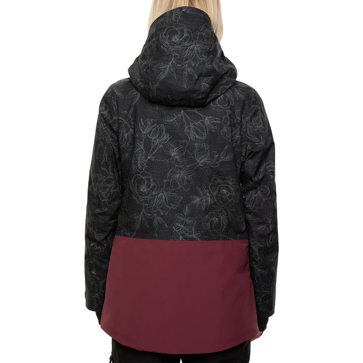 686 GLCR Hydrastash Oasis Insulated Jacket - Women's Black Flower Colorblock