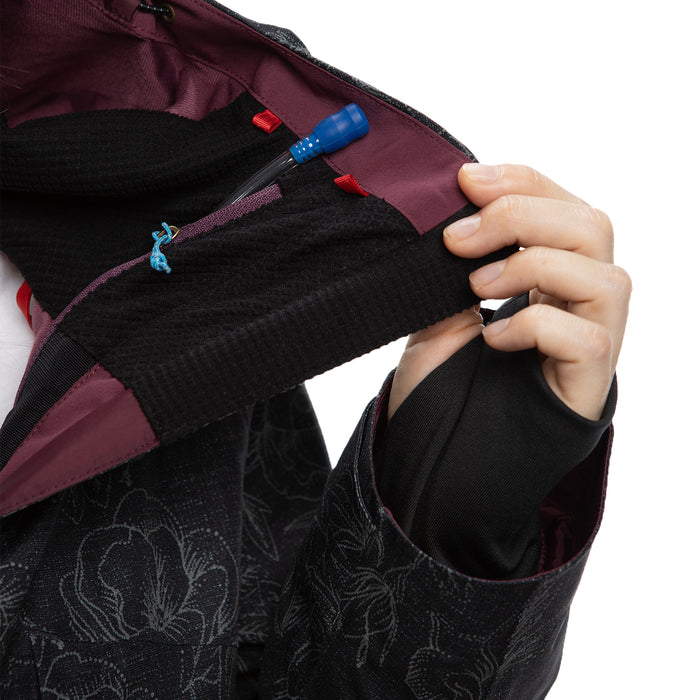 686 GLCR Hydrastash Oasis Insulated Jacket - Women's Black Flower Colorblock