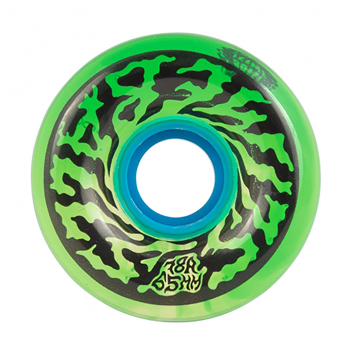 Santa Cruz Slime Balls Swirly Trans Green Swirl 78a Skateboard Wheels