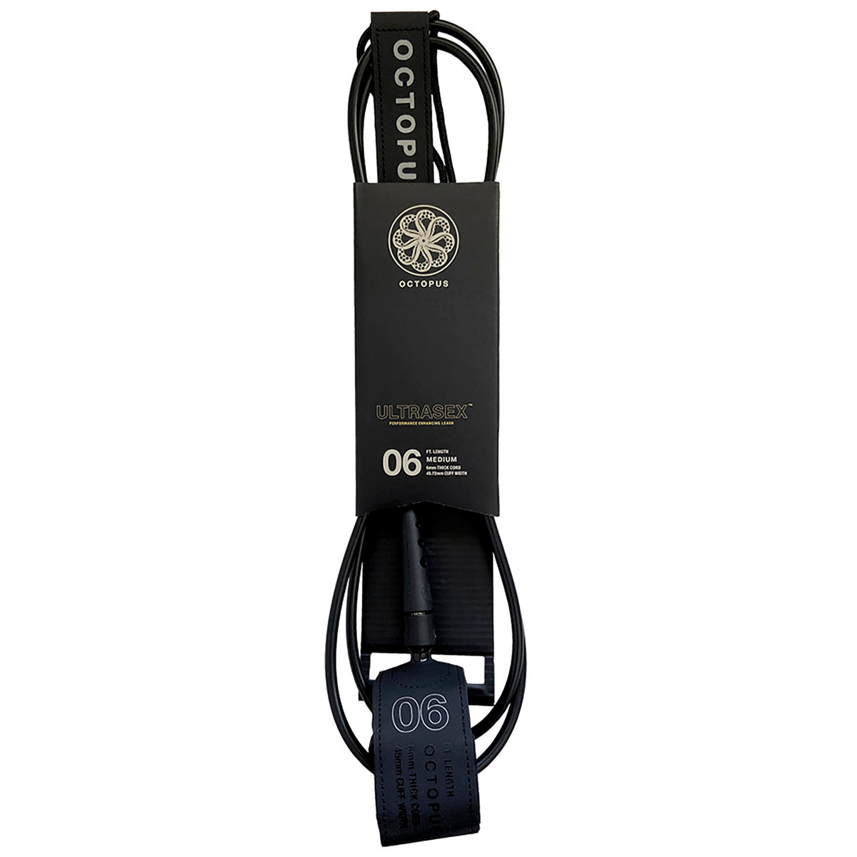Octopus 6' Ultrasex™ Medium Leash Black