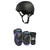 Triple 8 Sweatsaver w/ Liner Skateboard Helmet + Triple 8 Galaxy Skateboard Pad Set