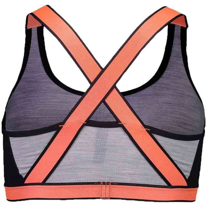 MONS ROYALE Stella X-Back Sports Bra - Women's Black/Grey Marl