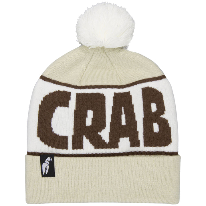 Crab Grab Pom Beanie Coffee/Cream