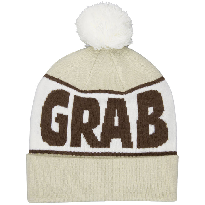 Crab Grab Pom Beanie Coffee/Cream