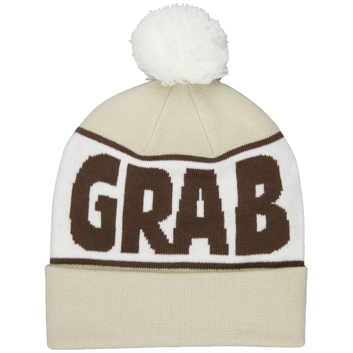 Crab Grab Pom Beanie Coffee/Cream