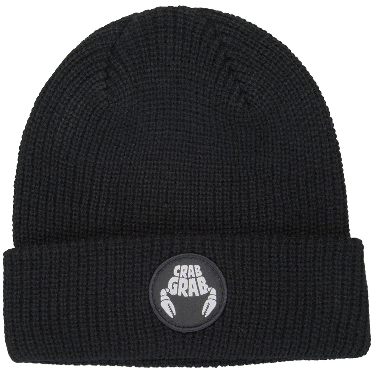 Crab Grab Circle Patch Beanie Black