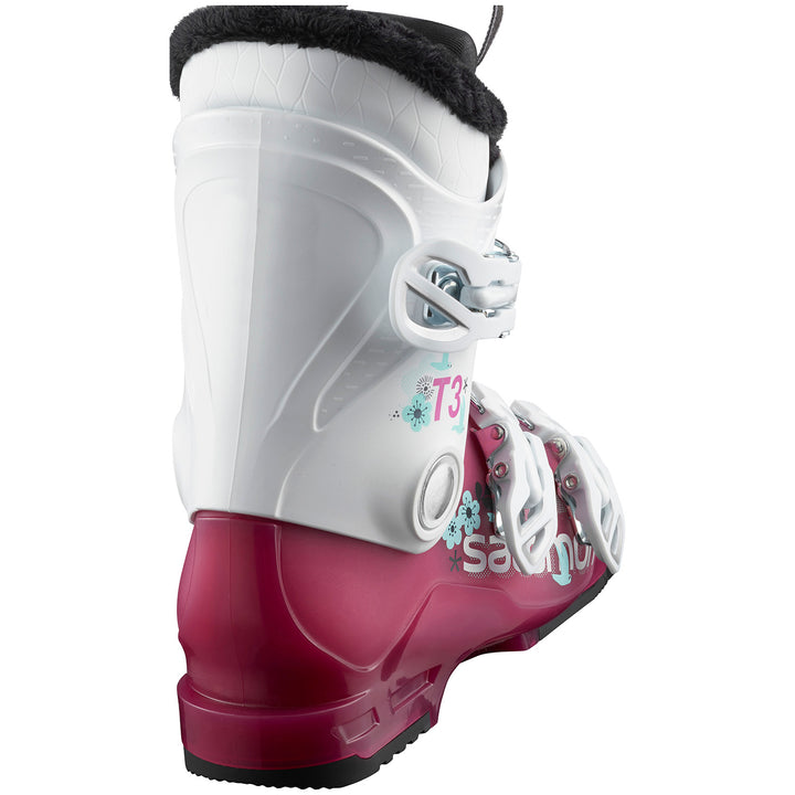 Salomon T3 RT Girly Ski Boots - Girls' 2023 Rose Violet Translucent