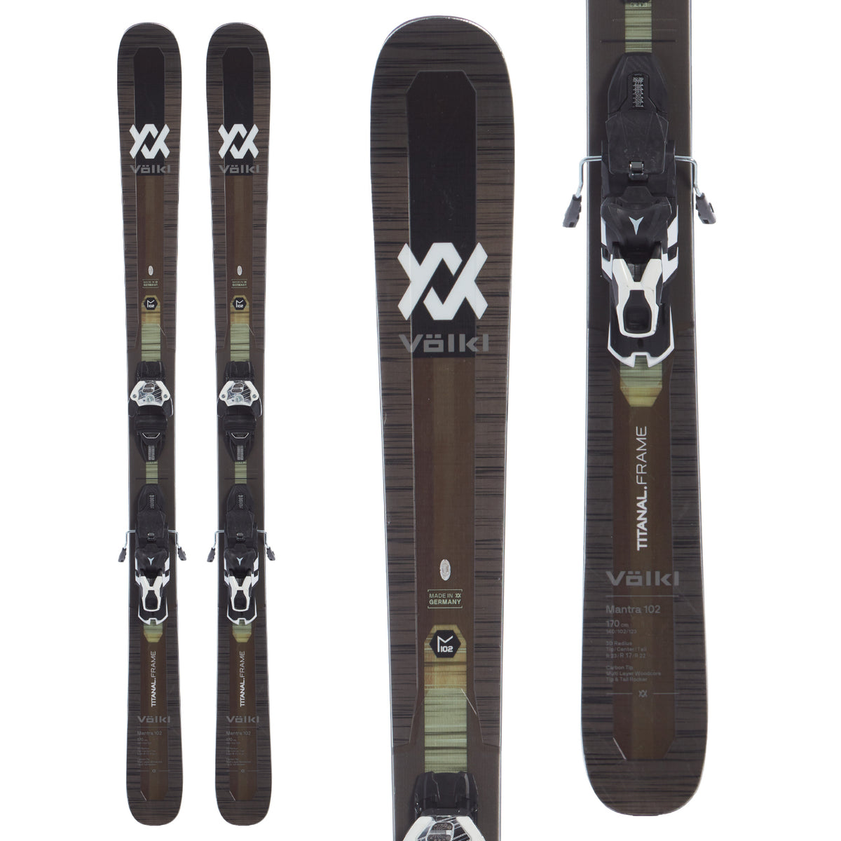 Völkl Mantra 102 Skis + Warden 13 Demo Bindings 2020