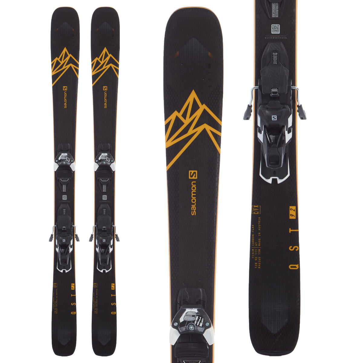 Salomon QST 92 Skis + Warden 13 Demo Bindings 2020