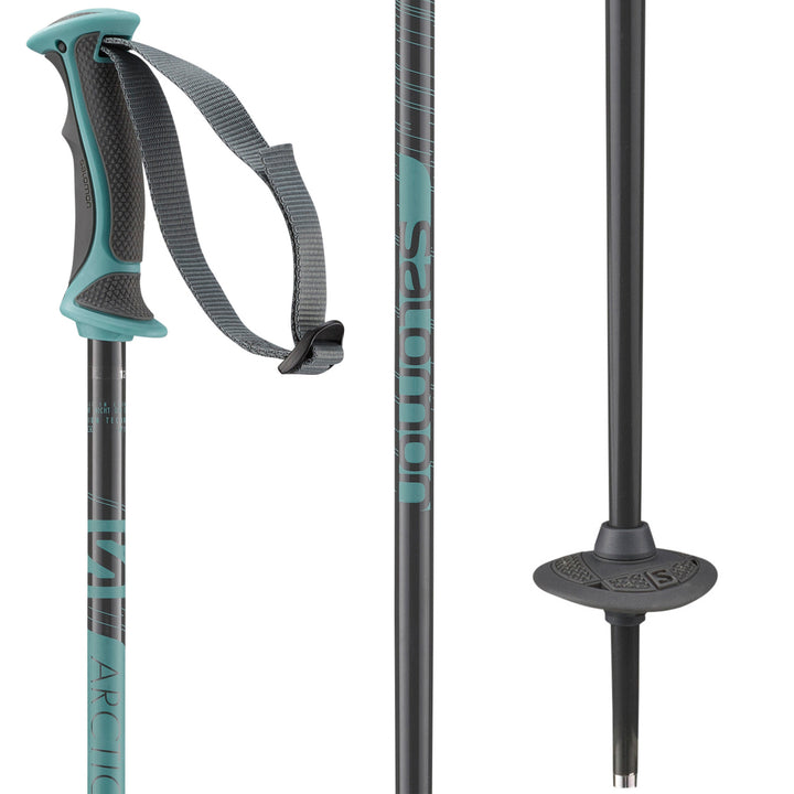 Salomon Arctic Lady Ski Poles - Women's 2024 Grey/Green