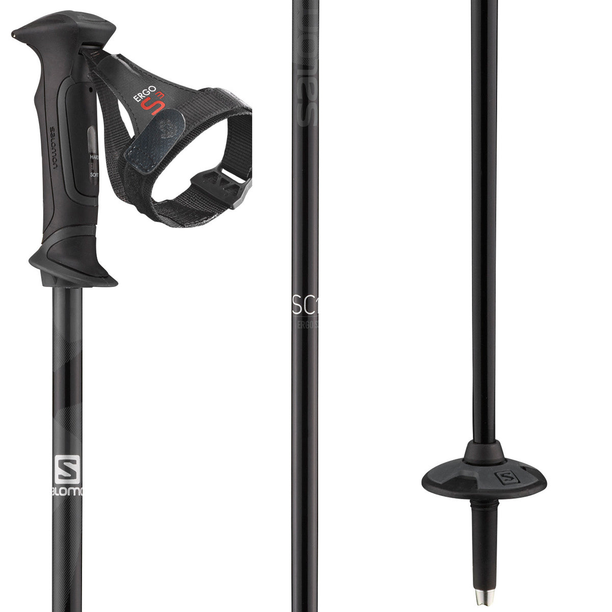 Salomon SC1 Ergo S3 Ski Poles 2021 Black