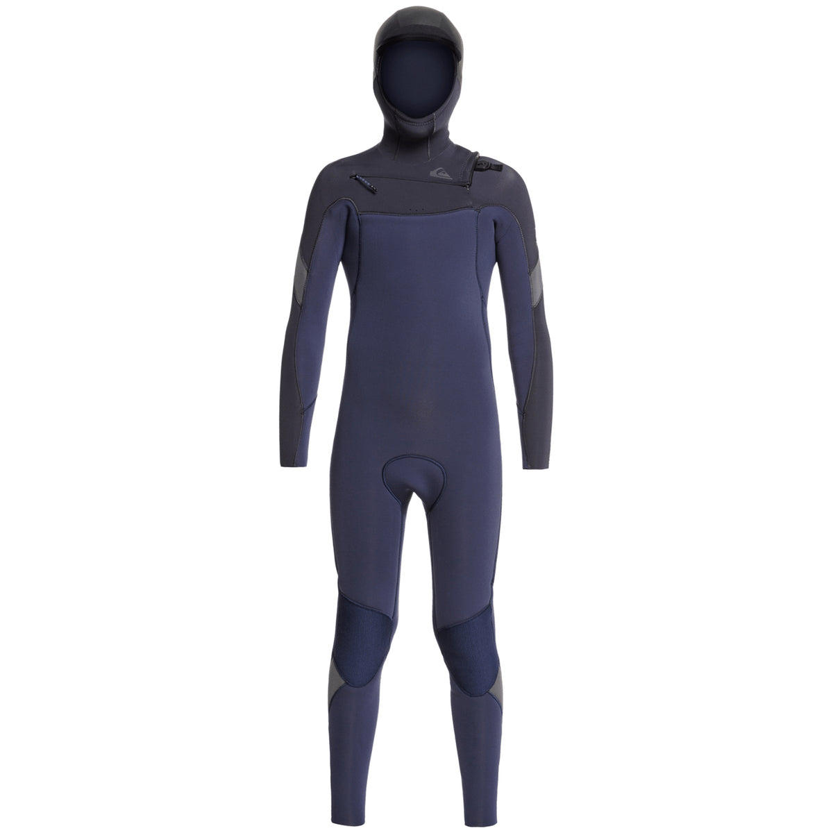 Quiksilver 5/4/3 Syncro Chest Zip GBS Hooded Wetsuit - Boys' Black Navy/India Ink/Black