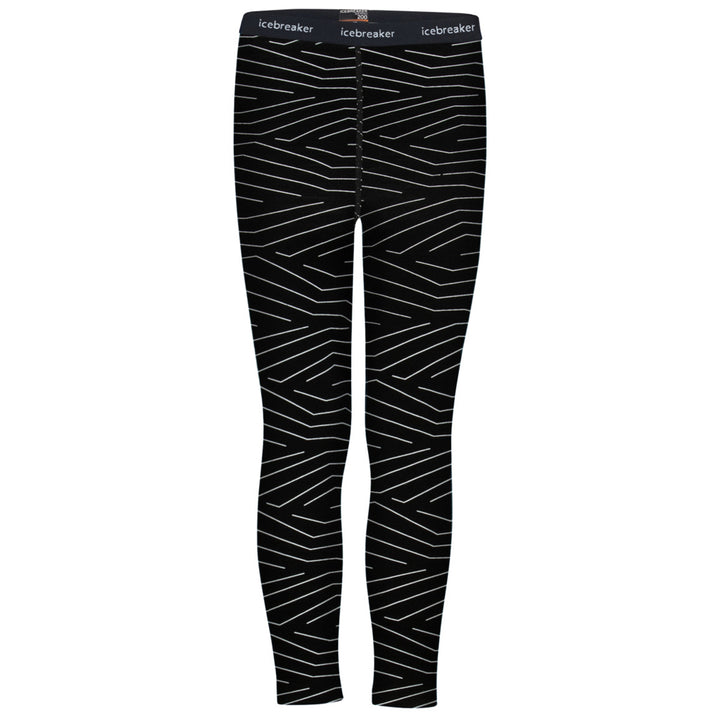 Icebreaker 200 Oasis Napasoq Lines Leggings - Kids' Black