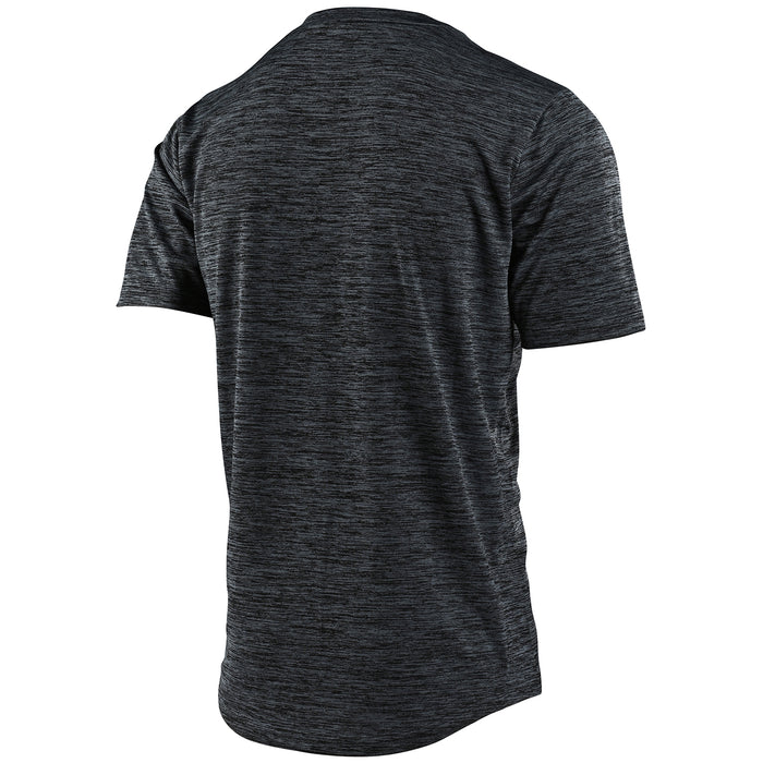 Troy Lee Designs Flowline S/S Jersey - Boys' Station Heather Black/Tanderine