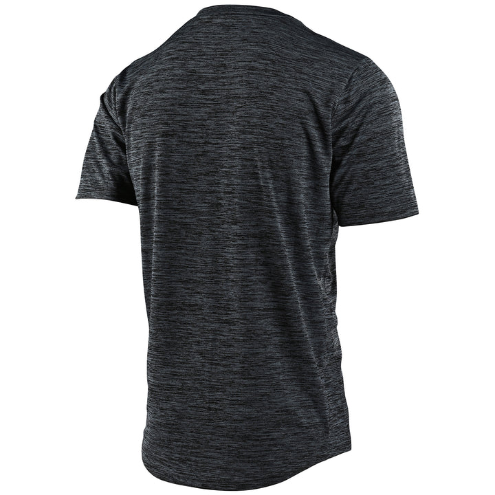 Troy Lee Designs Flowline S/S Jersey - Boys' Station Heather Black/Tanderine