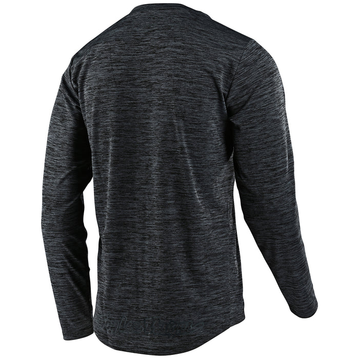 Troy Lee Designs Flowline L/S Jersey - Boys' Signature Heather Black/Gray