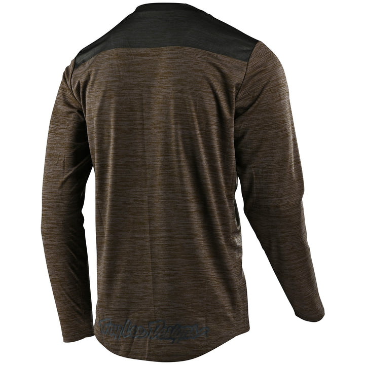 Troy Lee Designs Flowline L/S Jersey Shield Heather Walnut/ Charcoal