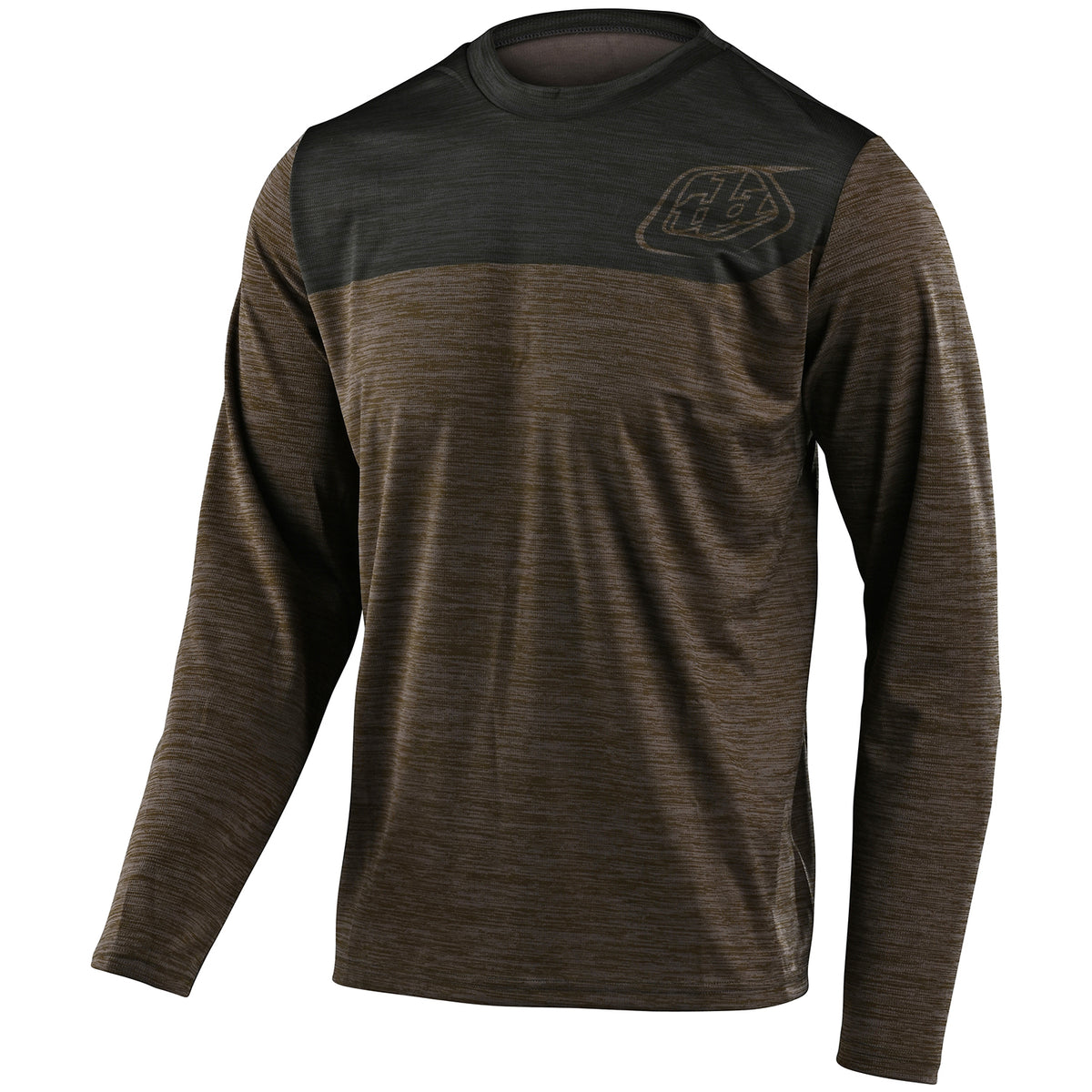 Troy Lee Designs Flowline L/S Jersey Shield Heather Walnut/ Charcoal