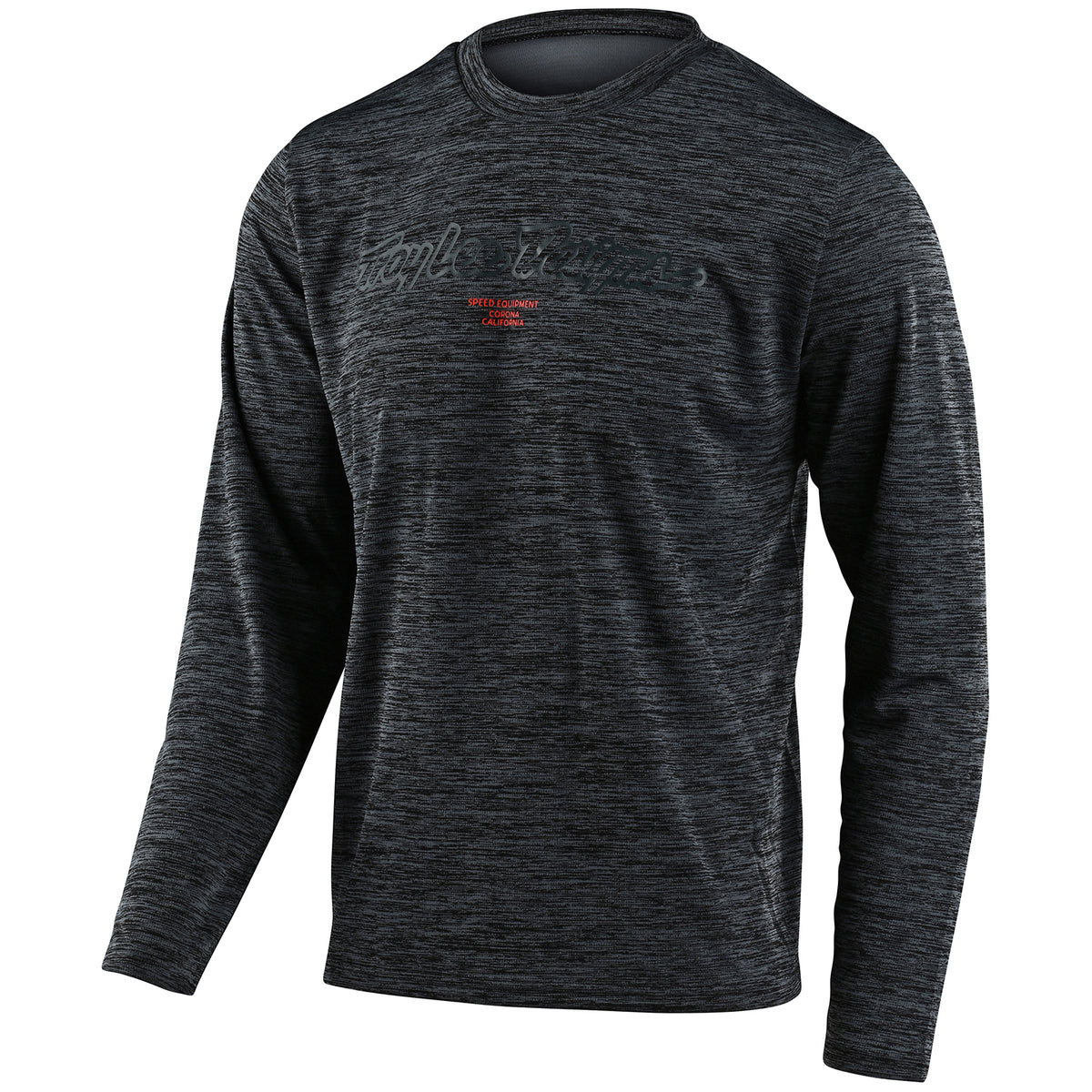 Troy Lee Designs Flowline L/S Jersey - Boys' Signature Heather Black/Gray