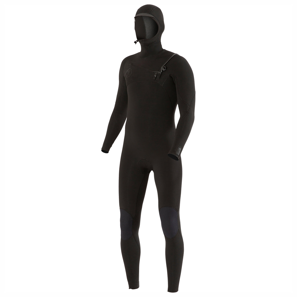 Vissla 4/3 7 Seas Hooded Chest Zip Wetsuit Black