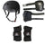 Triple 8 The Certified Sweatsaver Skateboard Helmet + 187 Slim Knee Pads + Triple 8 Wristsaver Slide On Wrist Guards