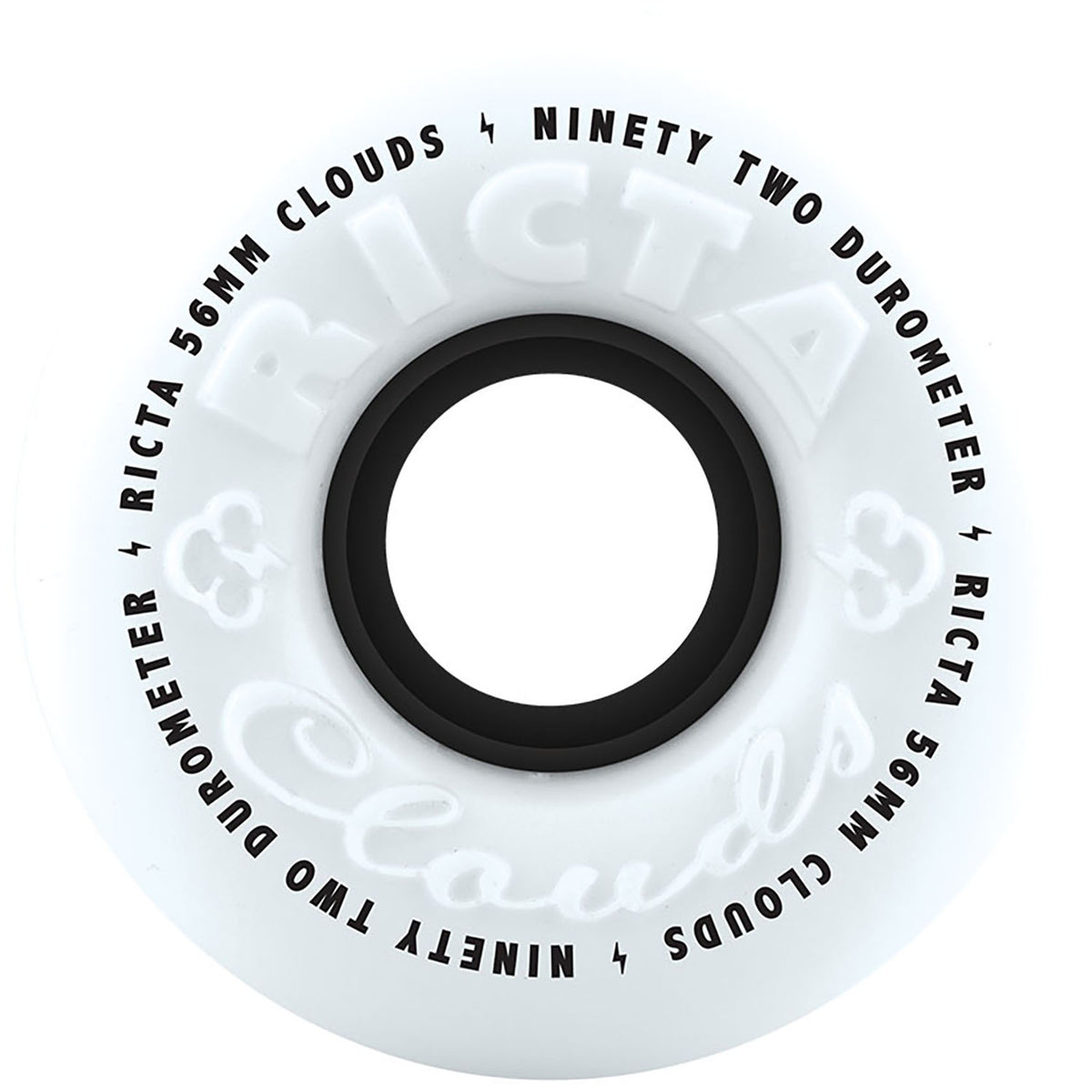 Ricta Clouds White/Black 92a Skateboard Wheels