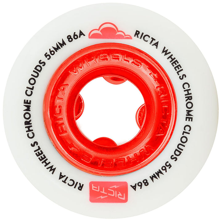 Ricta Chrome Clouds Red 86a Skateboard Wheels