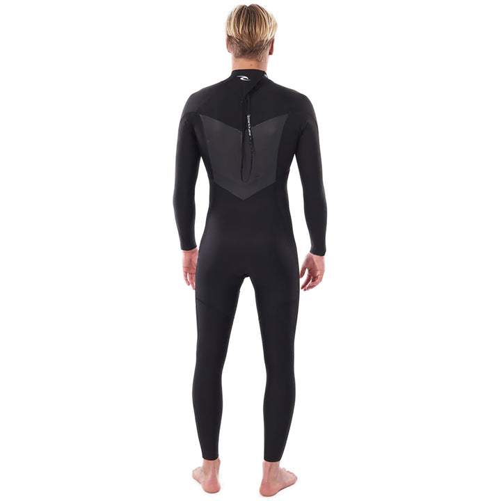 Rip Curl 4/3 Dawn Patrol Back Zip Steamer Wetsuit Black