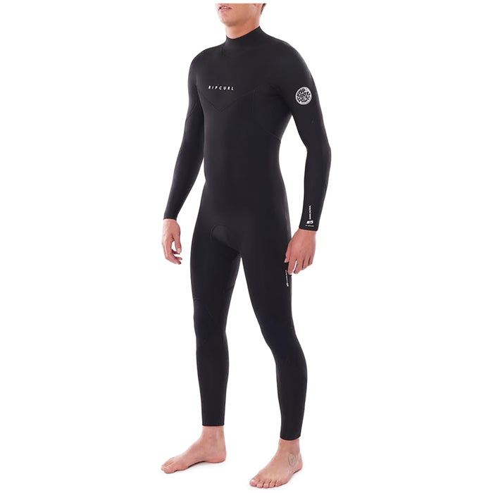 Rip Curl 4/3 Dawn Patrol Back Zip Steamer Wetsuit Black