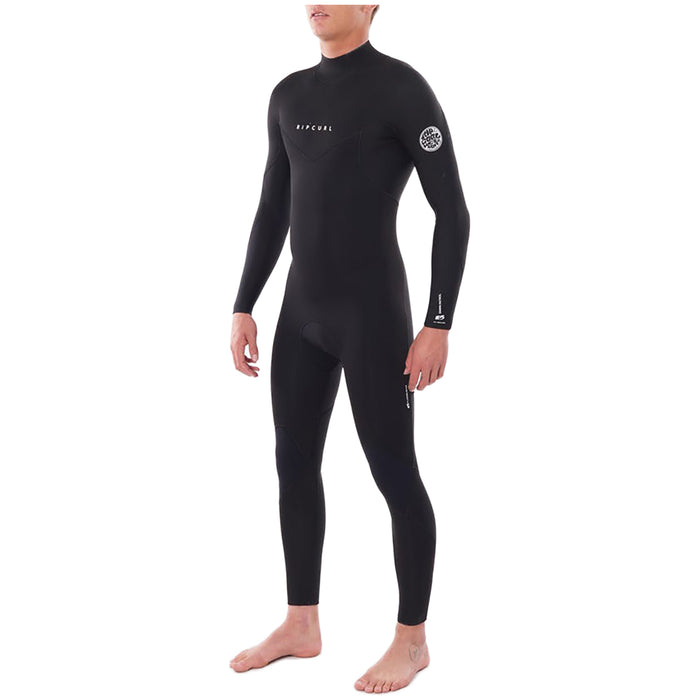 Rip Curl 3/2 Dawn Patrol Back Zip Steamer Wetsuit Black