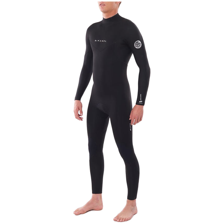 Rip Curl 3/2 Dawn Patrol Back Zip Steamer Wetsuit Black