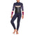 Roxy 3/2 Syncro Back Zip Wetsuit - Girls' Dark Navy/Red Plum