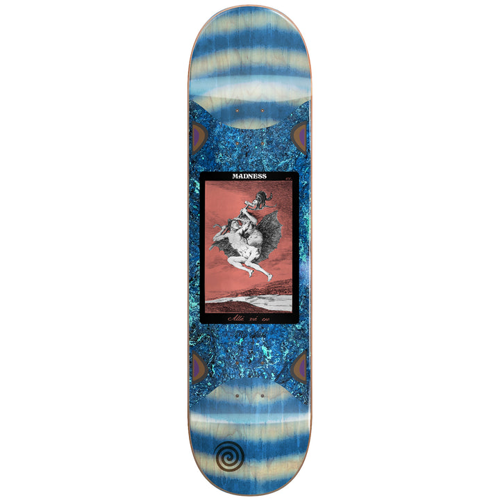Madness Alla Popsicle Slick Blue Swirl 8.625 Skateboard Deck