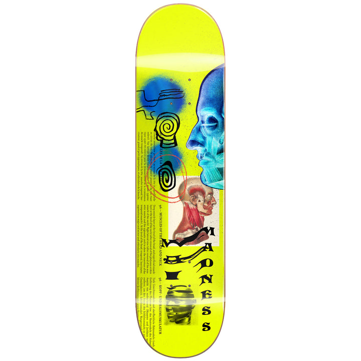 Madness Skinned R7 Neon Yellow 8.75 Skateboard Deck
