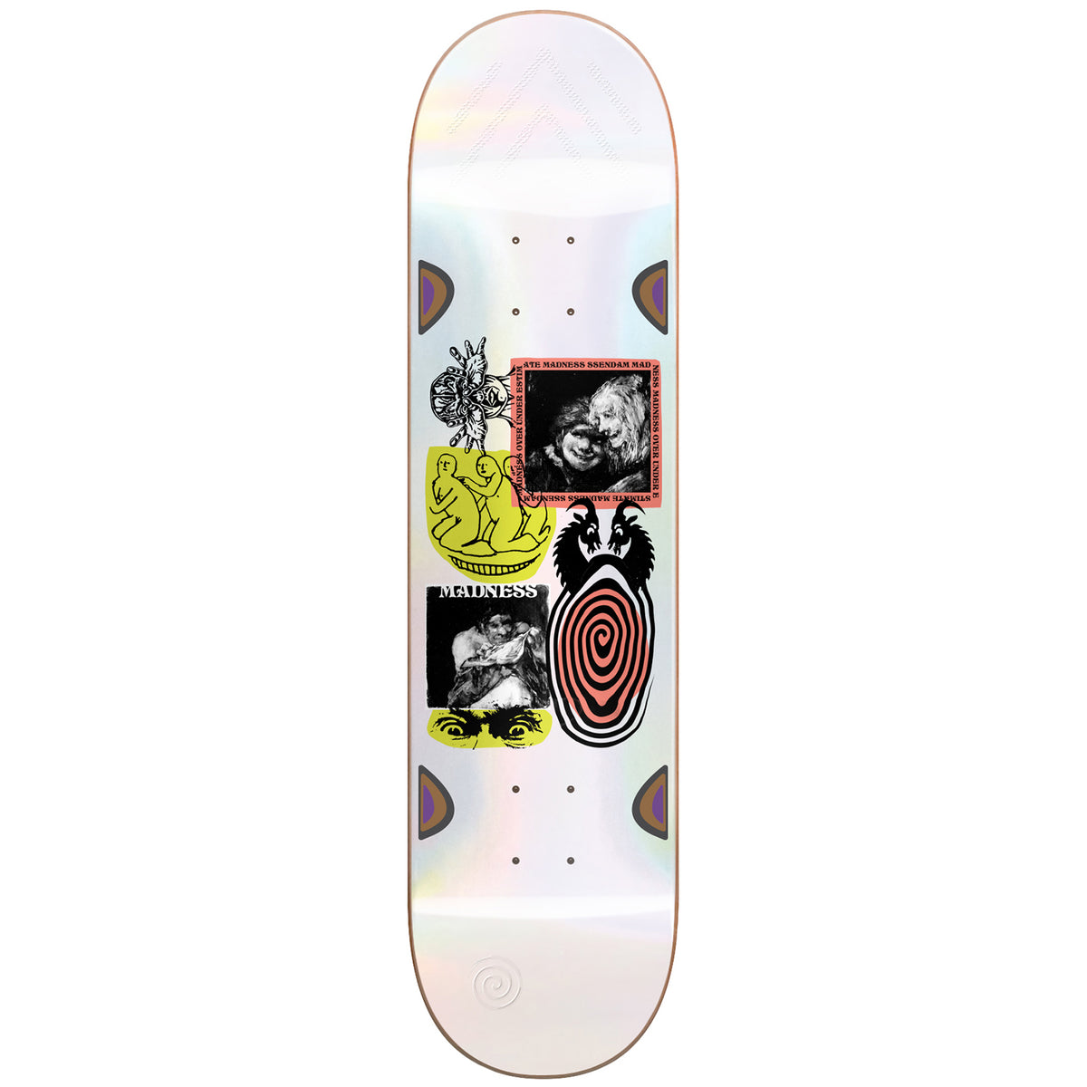 Madness Schizo R7 Pearl White 8.5 Skateboard Deck