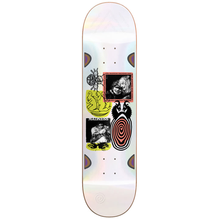Madness Schizo R7 Pearl White 8.5 Skateboard Deck