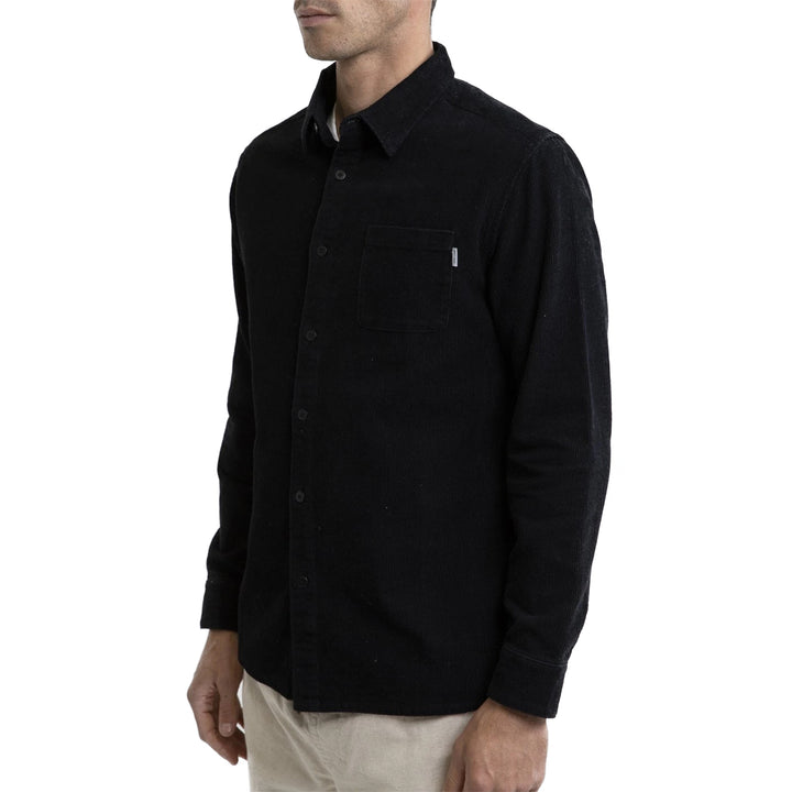Rhythm Corduroy Long-Sleeve Shirt - Men's Black