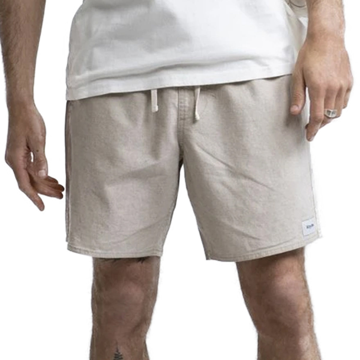 Rhythm Linen Jam Shorts Bone