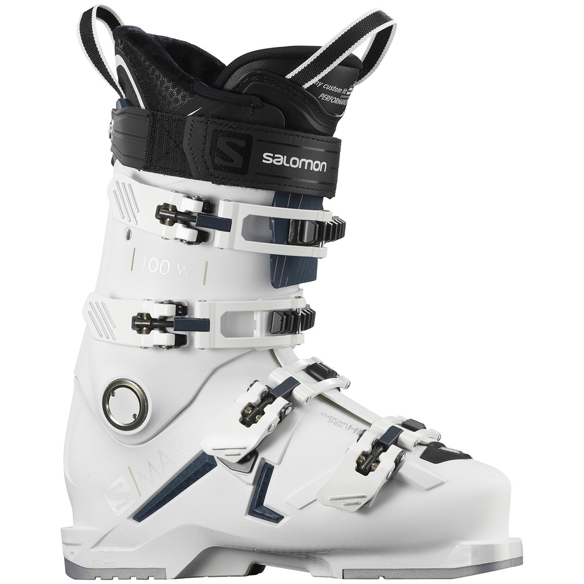 Salomon S/Max 100 W Ski Boots - Women's 2021 White/Petrol Blue/Silver