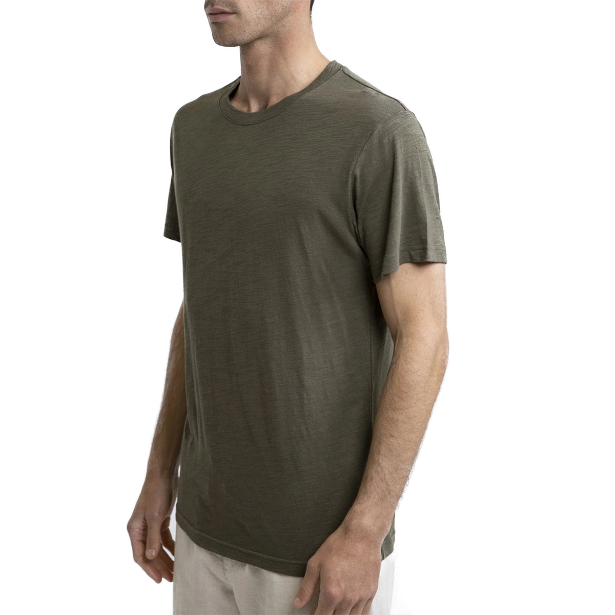 Rhythm Essential Slub T-Shirt - Men's Olive