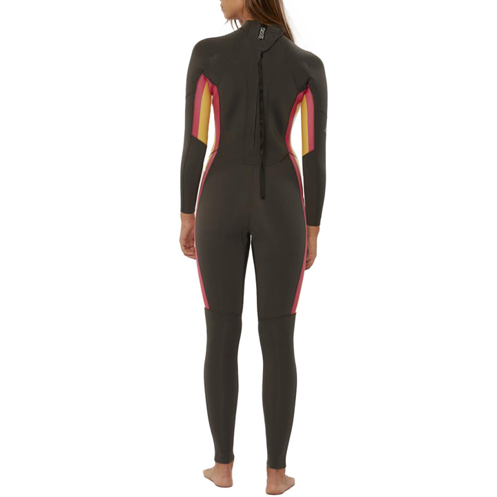 Sisstrevolution 3/2 7 Seas Stripe Back Zip Wetsuit - Women's Charcoal