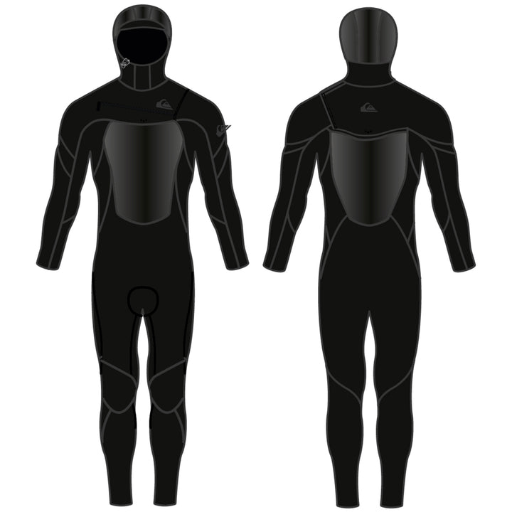 Quiksilver 4/3mm Syncro Chest Zip LFS Hooded Wetsuit