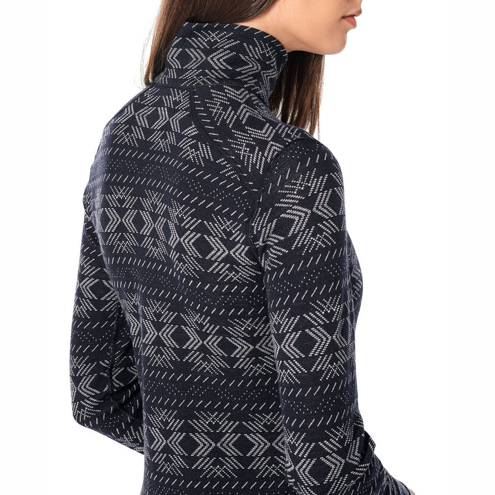 Icebreaker 250 Vertex Long Sleeve Crystalline Half Zip - Women's Black